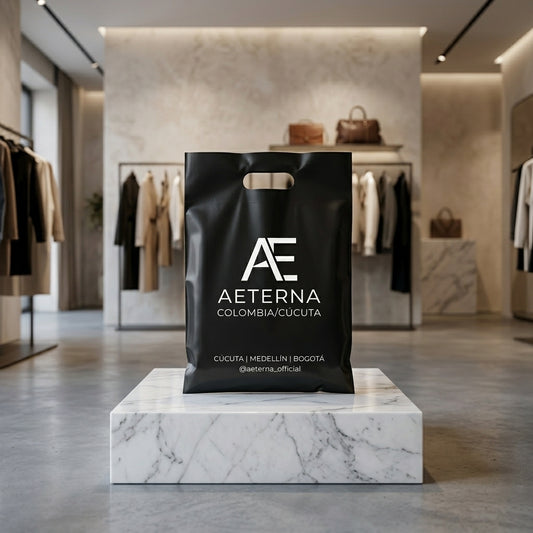 BOLSA BOUTIQUE | PLASTICO | BLANCO O NEGRO |  30X40