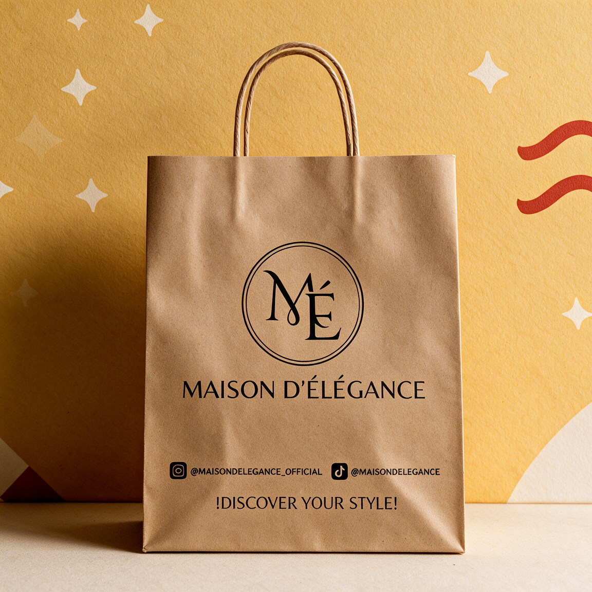 BOLSA TAKE OUT | KRAFT | CON MANIJA |  30 cm x 23 cm x 40 cm