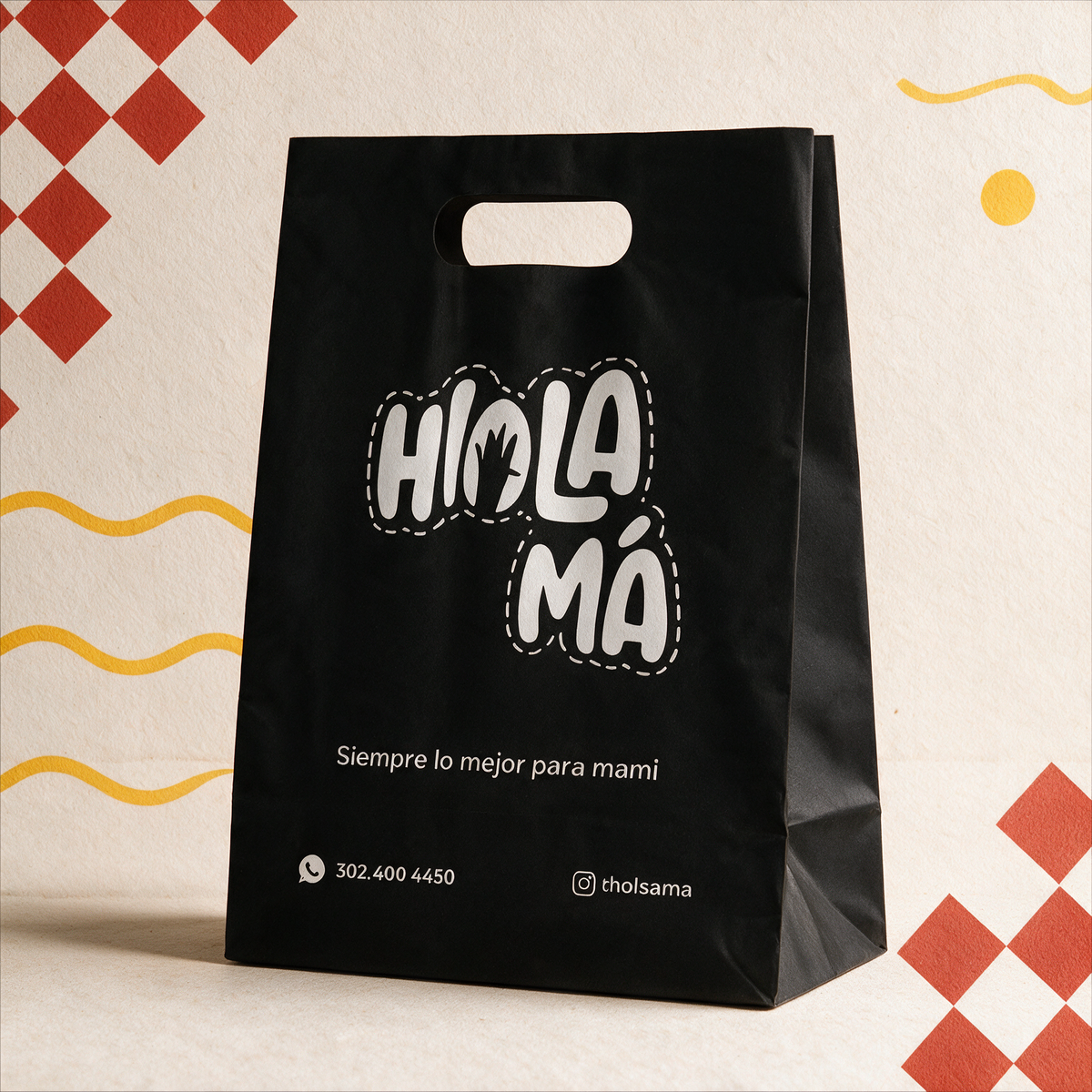 BOLSA BOUTIQUE | PLASTICO | BLANCO O NEGRO |  35X50